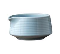 Japanese Matcha Bowl Handmade Cup with Spout Suitable for Restaurants Full Kitchen Set (Blue, 12.5X7CM)