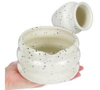 Japanese Matcha Tea Set with Whisk Holder Ceramic Bowl for Home Rituals | Traditional Elegant Design, Neat Whisk Access, Supports Matcha Powder Preparation, for Beginners and Tea Lovers