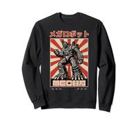 Japanese Mecha Anime Robot Retro Style Sunset Sweatshirt