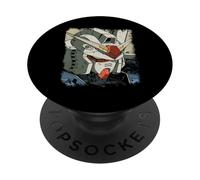 Japanese Mecha Robot Head Anime Aesthetic Vintage PopSockets Adhesive PopGrip