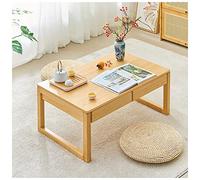 Japanese Meditation & Tea Table, Antique Meditation Altar Table, Floor Tea Table, Laptop Tatami Table, Multifunctional Low Table (Color : Beige, Size : 70x42x30cm)