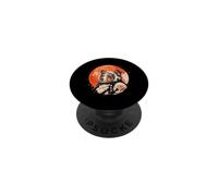 Japanese Minimalist 70s Retro Space Dog American Shepherd PopSockets Adhesive PopGrip