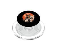 Japanese Minimalist Art 70s Retro Space German Shepherd Dog PopSockets PopGrip for MagSafe