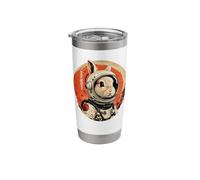 Japanese Minimalist Art Retro Space Bunny Rabbit Easter Day Stainless Steel Insulated Tumbler