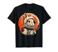 Japanese Minimalist Art Retro Space Bunny Rabbit Easter Day T-Shirt