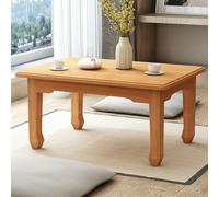 Japanese Minimalist Bamboo Coffee Table for Small Spaces, Low Profile Bay Window Table, Stylish Living Room & Bedroom Decor (80x60x50cm / 32x24x20in)