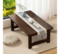 Japanese Minimalist Wood Folding Coffee Table Low Floor Table for Living & Dining Room Compact 100x50x40cm Stylish Small Table (Color: B)