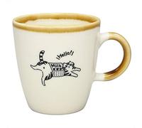 Japanese Mino Ceramic Tea Cup, 270ml Mug Cup, Made in Japan, Funny Cats - Calico Cat K13382
