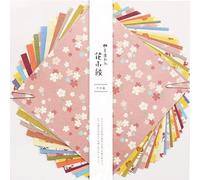 Japanese Mino Washi Paper Hana Komon Pattern for Hand Crafts Origami Paper Arts Creativity, 5.91 Inches 40 Sheets (20 Chiyogami Patterned and 20 Simple Plain Mino Washi)