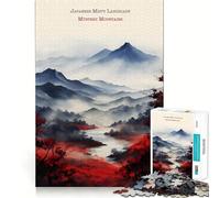 Japanese Misty Landscape 1000 Pieces Jigsaws Adults Puzzles Gifts Cognitive Boost Serene Game Fun Play Great Gift (50x75cm)