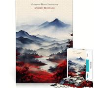 Japanese Misty Landscape Jigsaw Puzzles for Adults 1000 Pieces Brain Skill Accurate Edge Pattern Build Home Decor (38x26cm)