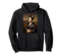 Japanese Mona Lisa Famous Painting Art Parody Renaissance Pullover Hoodie