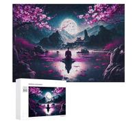 Japanese Monk Meditating Colourful Jigsaw Puzzle for Adults, 300 PCS