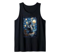 Japanese Monster Kaiju Starry Nights Style Tank Top