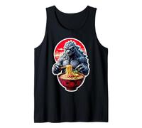 Japanese Monster Lizard Eating Ramen Noodles Lover Art Anime Tank Top