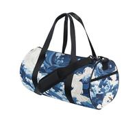Japanese Monsters Blue Waves Large Capacity Travel Hand Bag Travel Weekender/Overnight Duffel