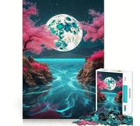 Japanese Moonlight in Asia Puzzle for Teenagers 1000 Pieces Creative Play Stress Less Fun Challenge Art Decor (50x75cm)