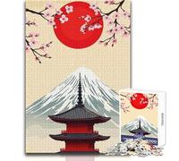 Japanese Mount Fuji Red Sun Puzzle for Teenagers 1000 Pieces Learning through Play Experience Heartfelt Special Occasion Gift Size 50x75cm