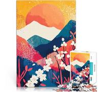Japanese Mountain SunsetJigsaw Puzzles for teenagers 1000 Piece educational challenge is ideal as a gift for the whole family 38x26cm