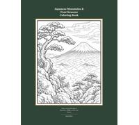 Japanese Mountains & Four Seasons Coloring Book - 浮世絵風 山と四季の塗り絵