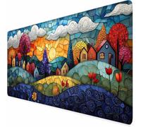Japanese Mouse Mat 32X12inch Comics Gaming Mouse Pad, Large Mousepad with Non-Slip Rubber Base, Office Accessories with Stitched Edge, Washable Mousepad for Laptop, Office/Gaming, Room Decor -XZ40Z