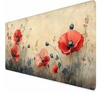 Japanese Mouse Mat 36X12inch Flowers Gaming Mouse Pad, Large Mousepad with Non-Slip Rubber Base, Office Accessories with Stitched Edge, Washable Mousepad for Laptop, Office/Gaming, Room Decor -XZ210