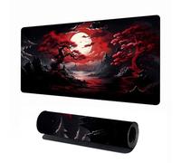 Japanese Mouse Pad, Large Japanese Desk Mat, XXL Anime Gaming Keyboard Mat, Non-Slip Rubber Base & Stitched Edges, Big Extended Desk Protector for Home Office, 31.5”x15.7” Dark Canyon