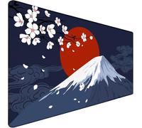 Japanese Mt Fuji Gaming Pad, Large Mouse Pad for Gamer, Durable 35.4"x15.7" Extended Mousepad with Stitched Edges, Waterproof Non-Slip Base Long XXL Large Mouse Pad for Home Office Work