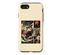 Japanese Mysterious Shrine Yokai Comic Ukiyo-e Torii Moon Case for iPhone SE (2020) / 7/8