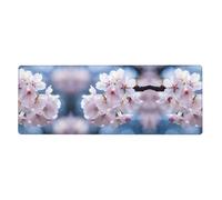Japanese National Flower Pattern Oversized Keyboard and Mouse pad 12x31.5 inches, Lock-Edge Design, Non-Slip and wear-Resistant,