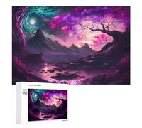 Japanese Nature Neon Jigsaw Puzzle, 1000 PCS, Indoor Activity for The Home, An Absorbing Project for Relaxed Weekends, for Family Fun