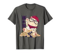 Japanese Neko Cat as Cartoon Hipster l Funny Anime Graphic T-Shirt