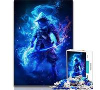 Japanese Neon Ninja Adult Puzzles 1000 Pieces,Help The Brain Exercise Addictive Toys to Cultivate Patience Unique Challenge Game (38x26cm)