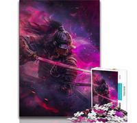 Japanese Neon Ninja Jigsaw Puzzles for Teenagers,Help The Brain Exercise Addictive Toys to Cultivate Patience Suitable for Couples (75x50cm)