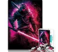 Japanese Neon Ninja Puzzles for Adults Teens 1000 Pieces,for Educational Game Challenge Toy for Is Ideal As A Gift for The Whole Family (38x26cm)