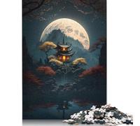 Japanese Night 07 Puzzles 500 Pieces Wooden Puzzles Puzzle for Adults Brain Teaser Puzzles For Adults 500pcs (52x38cm)