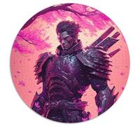 Japanese Ninja 1000-Piece Jigsaw Puzzle Round Jigsaws 1000 Pieces for Adults DIY Art Decor, 67.5x67.5cm