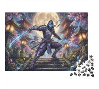 Japanese Ninja 500 Piece Wooden Jigsaw Puzzle,Stress Relief,Wood,Whimsical Challenge,Educational Toy,Home Wall Decor,Gift Idea,Adults & Kids 14+ (52x38cm)