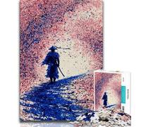 Japanese Ninja Adult Jigsaw Puzzles 1000 Pieces,Stress Reliever Difficult Challenge Deal As Gifts for The Whole Family 38x26cm