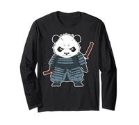 Japanese Ninja Art and Japan Samurai Panda Bear Long Sleeve T-Shirt