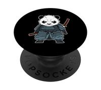 Japanese Ninja Art and Japan Samurai Panda Bear PopSockets Adhesive PopGrip