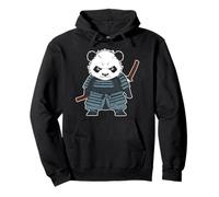 Japanese Ninja Art and Japan Samurai Panda Bear Pullover Hoodie