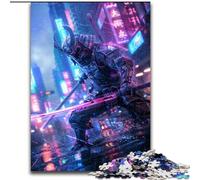 Japanese Ninja Art Jigsaw Puzzles 1000 Pieces for Adults Teens, Staycation Kill Time Enhance Love between Couples (50x75cm)