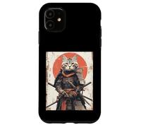 Japanese Ninja Cat Samurai Warrior Anime Ukiyo Kitty Case for iPhone 11