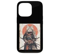 Japanese Ninja Cat Samurai Warrior Anime Ukiyo Kitty Case for iPhone 13 Pro