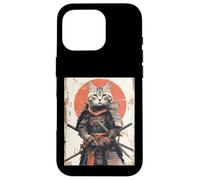 Japanese Ninja Cat Samurai Warrior Anime Ukiyo Kitty Case for iPhone 16 Pro