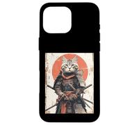 Japanese Ninja Cat Samurai Warrior Anime Ukiyo Kitty Case for iPhone 16 Pro Max