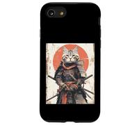Japanese Ninja Cat Samurai Warrior Anime Ukiyo Kitty Case for iPhone SE (2020) / 7/8