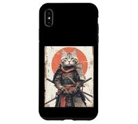 Japanese Ninja Cat Samurai Warrior Anime Ukiyo Kitty Case for iPhone XS Max