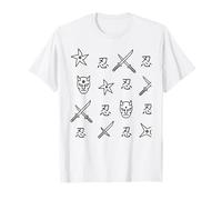 Japanese Ninja Symbols Pattern T-Shirt